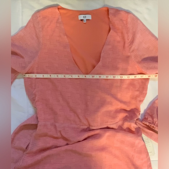 NSR Morgan Hi-Lo Flutter Chiffon Long Sleeve Dress- Sz M - Picture 9 of 16